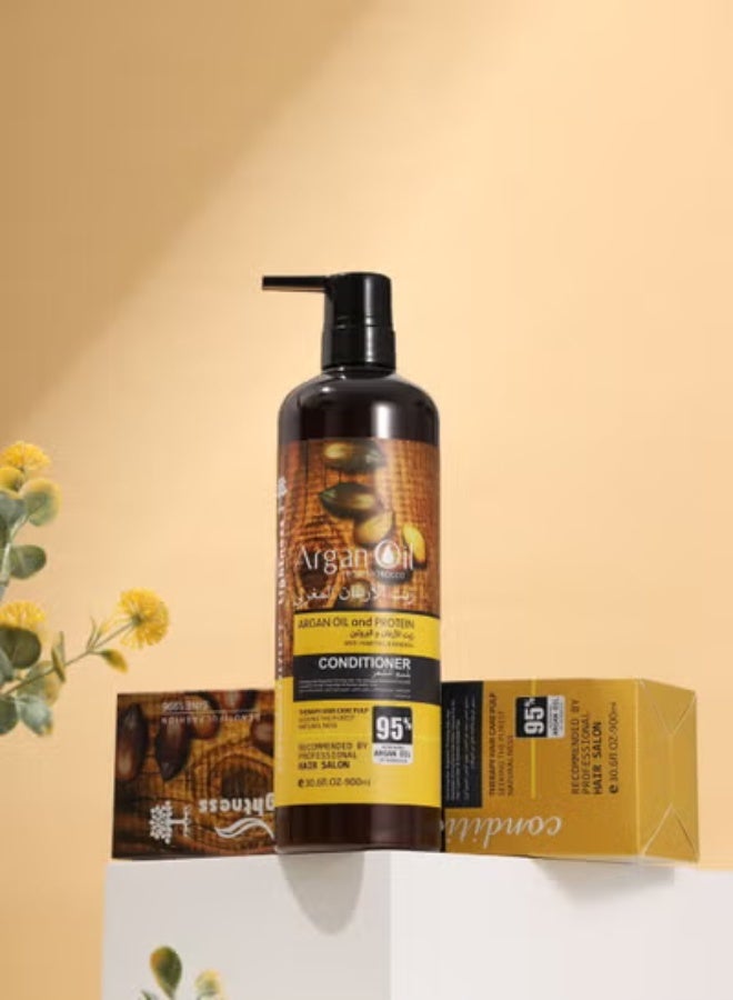 ليجيتنيس مجموعة زيت الارغان والبروتين شامبو 900 مل وبلسم 900 مل وزيت الارغان 100 مل لمنع التساقط الشعر وتجديد لمعانة - Image 4